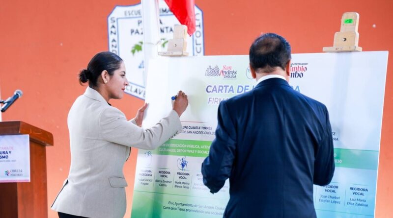 Reafirma Lupita Cuautle compromiso ambiental con firma de la Carta de la Tierra