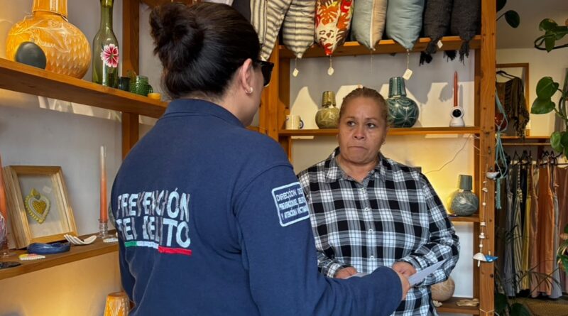 Fortalece Tonantzin Fernández acciones para prevenir extorsiones en comercios de San Pedro Cholula